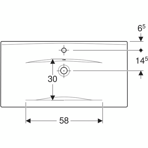 Tasoallas IDO Elegant L91 S47cm hanareikä ylivuotoaukko