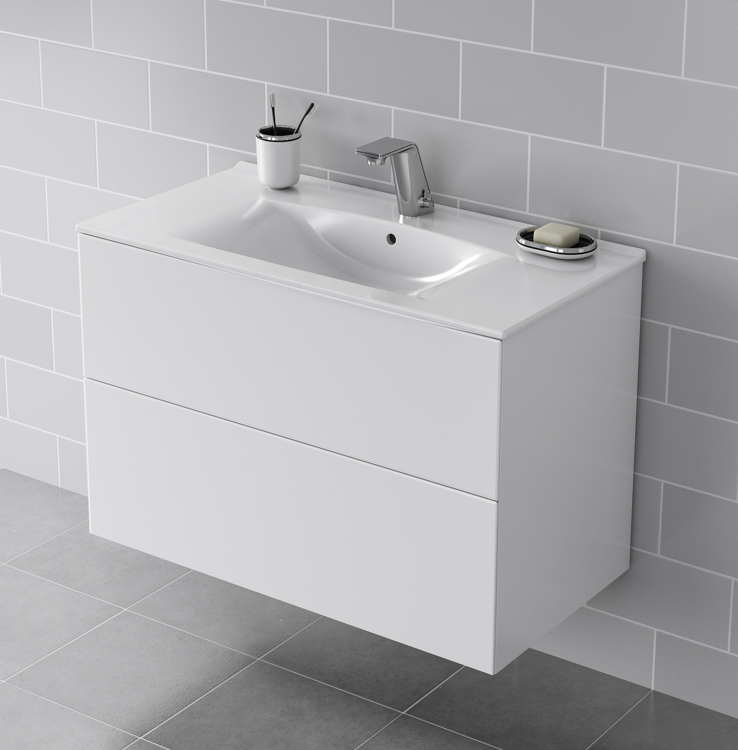 Tasoallas IDO Elegant L91 S47cm hanareikä ylivuotoaukko