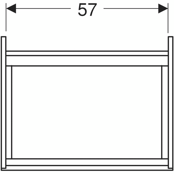 Allaskaappi IDO Elegant L60 K60 S46,6cm valkoinen