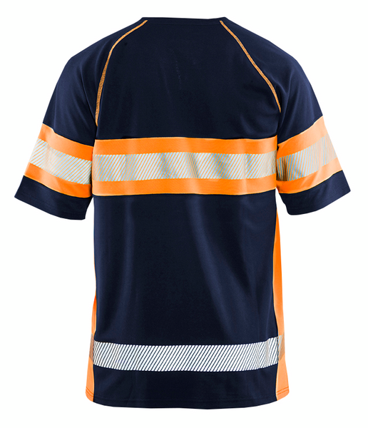 T-paita Blåkläder 333710518953 tummansininen/oranssi