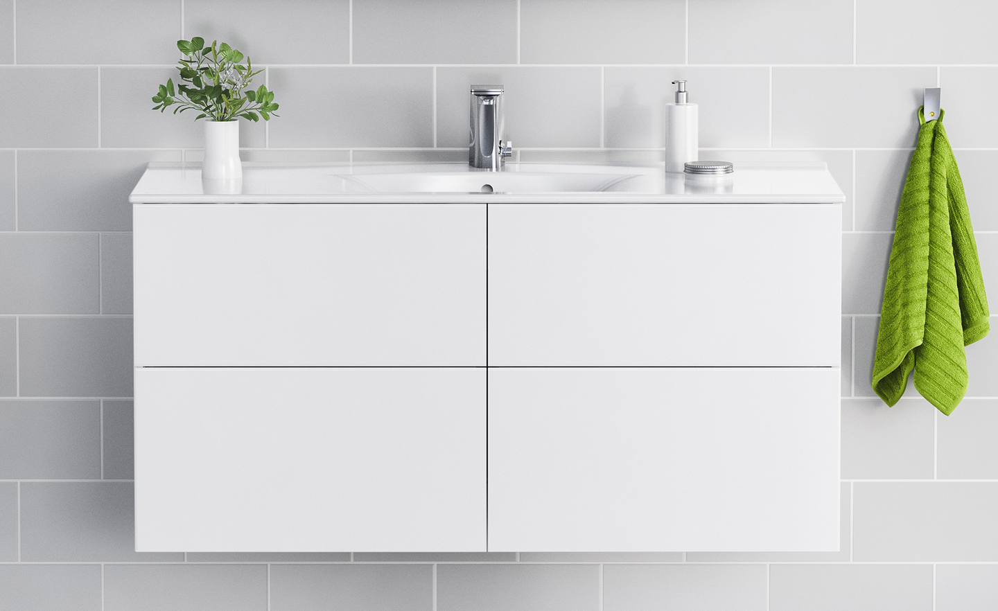 Allaskaappi IDO Elegant L120 K60 S46,6cm valkoinen