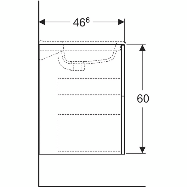 Allaskaappi IDO Elegant L120 K60 S46,6cm valkoinen