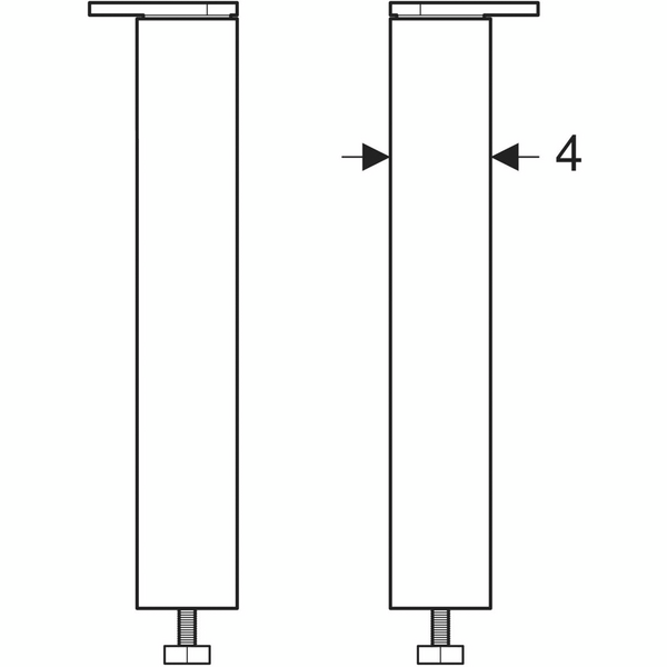 Tukijalka IDO Elegant L4 S4 K25-28cm harjattu alumiini
