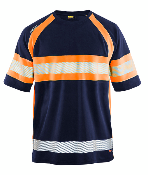 T-paita Blåkläder 333710518953 tummansininen/oranssi