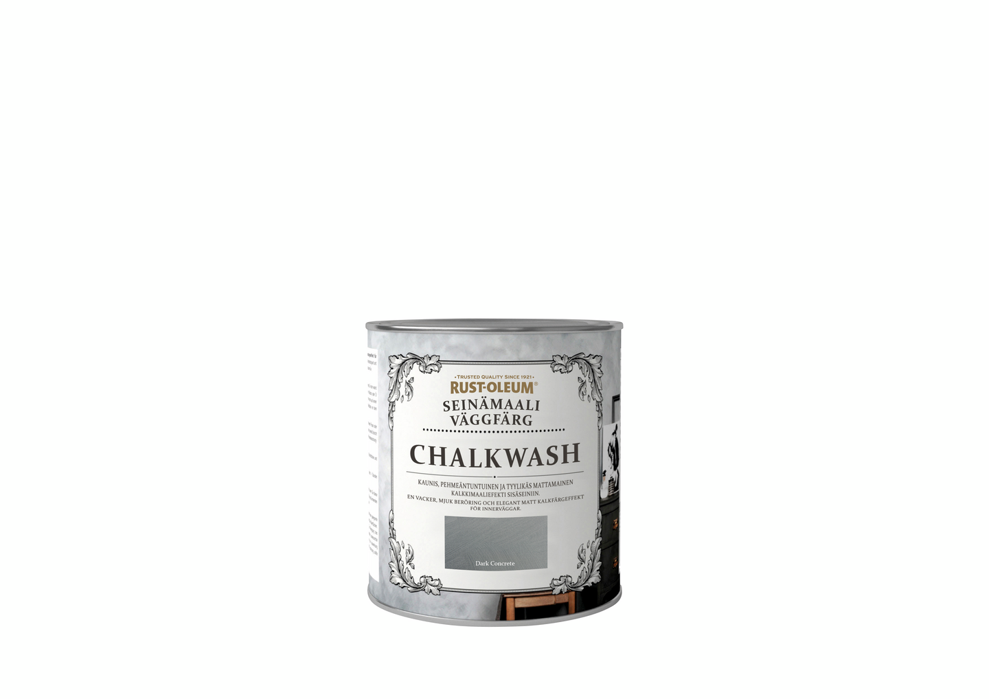 Rust-Oleum Seinämaali Chalkwash 1l Dark Concrete