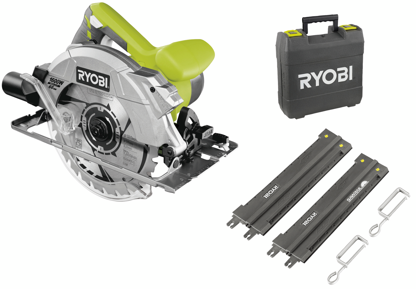 Pyörösaha Ryobi RCS1600-KSR 1600W 190 mm 66 mm ohjainkisko