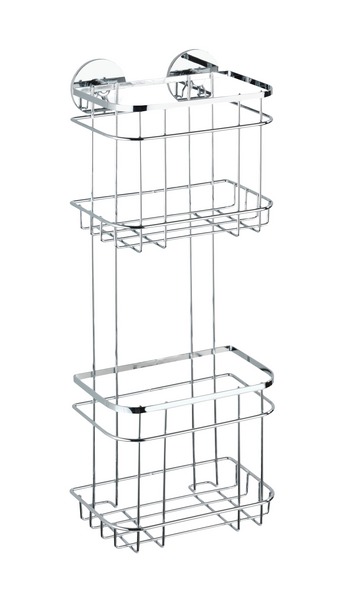 Suihkuhylly Wenko Turbo-Loc 2-osainen ruostumatonta terästä 21783100