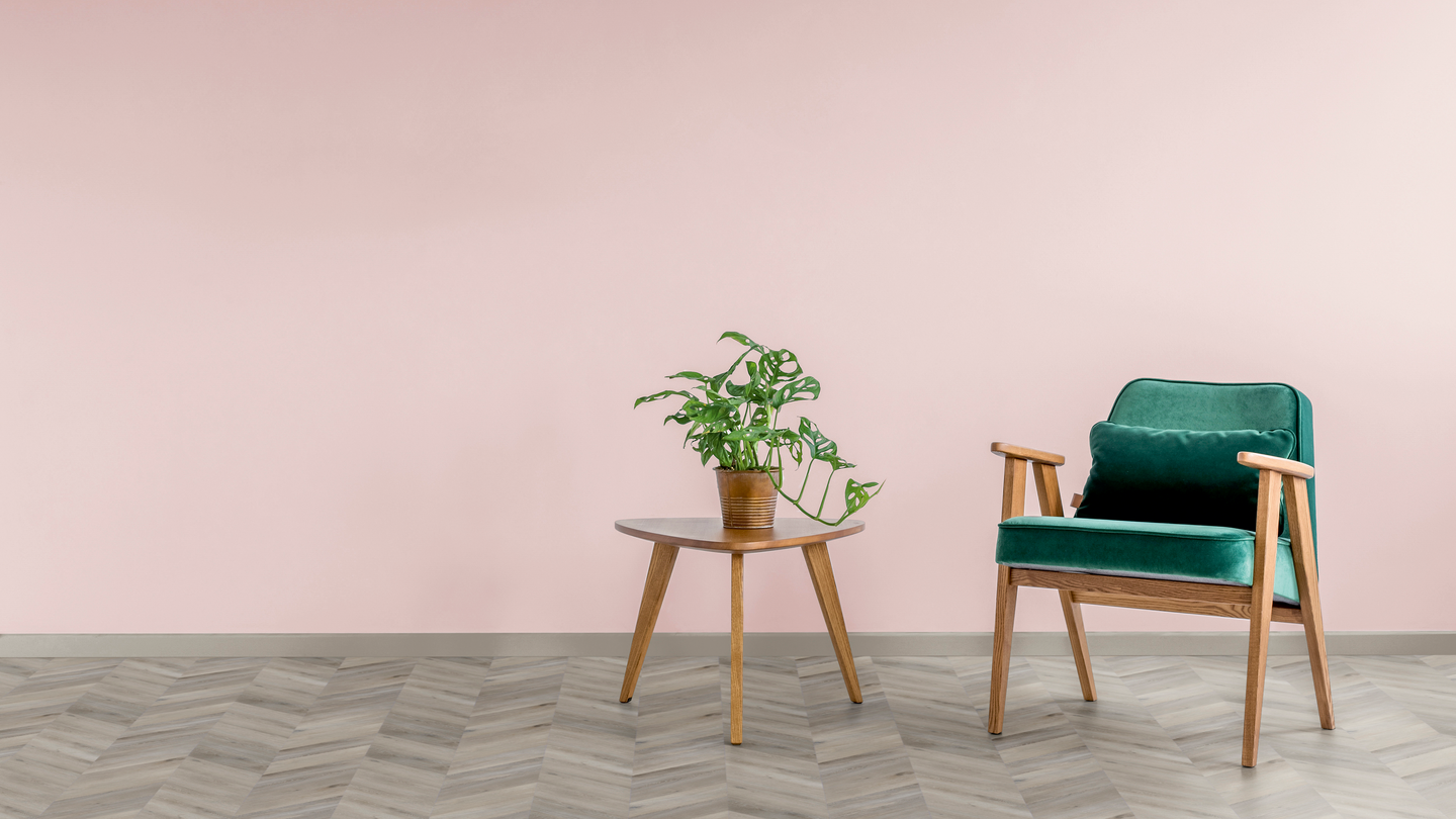 Vinyylilankku Cello Chevron Glacier KL33 8,5mm 1,73m²