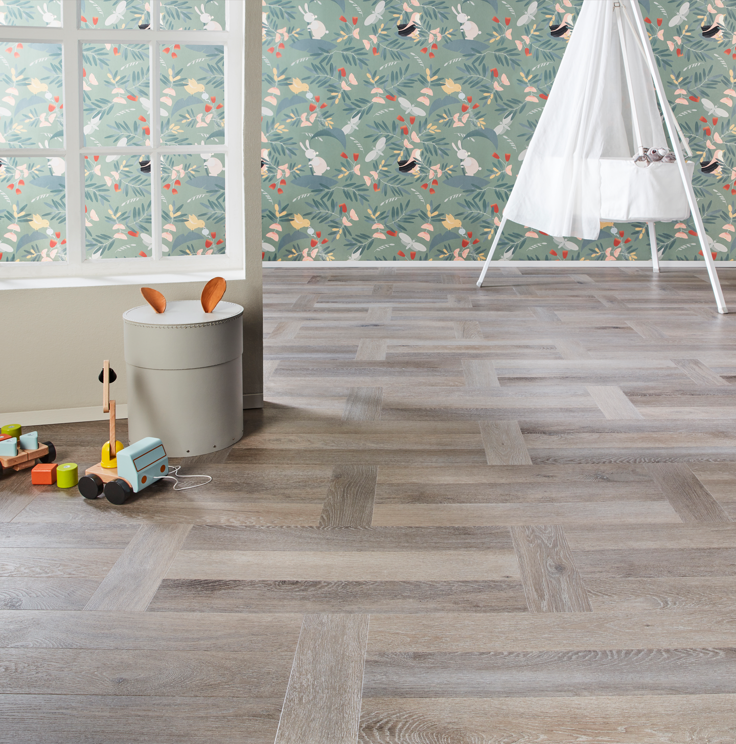 Vinyylilankku Cello Basket Weave Glacier KL33 8,5mm 2,141m²