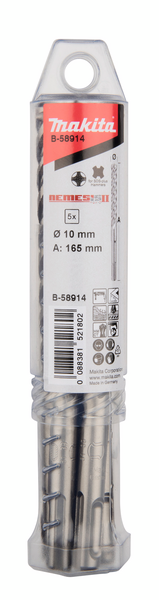 Poranterä Makita SDS+ 10x165mm 4-leikkuinen Nemesis2 5kpl