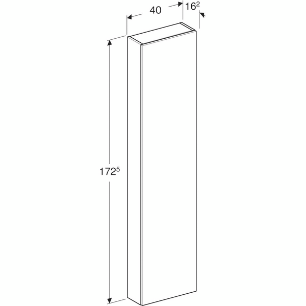 Korkea kaappi IDO Light L40 K172,5 S16,2cm tumma saarni
