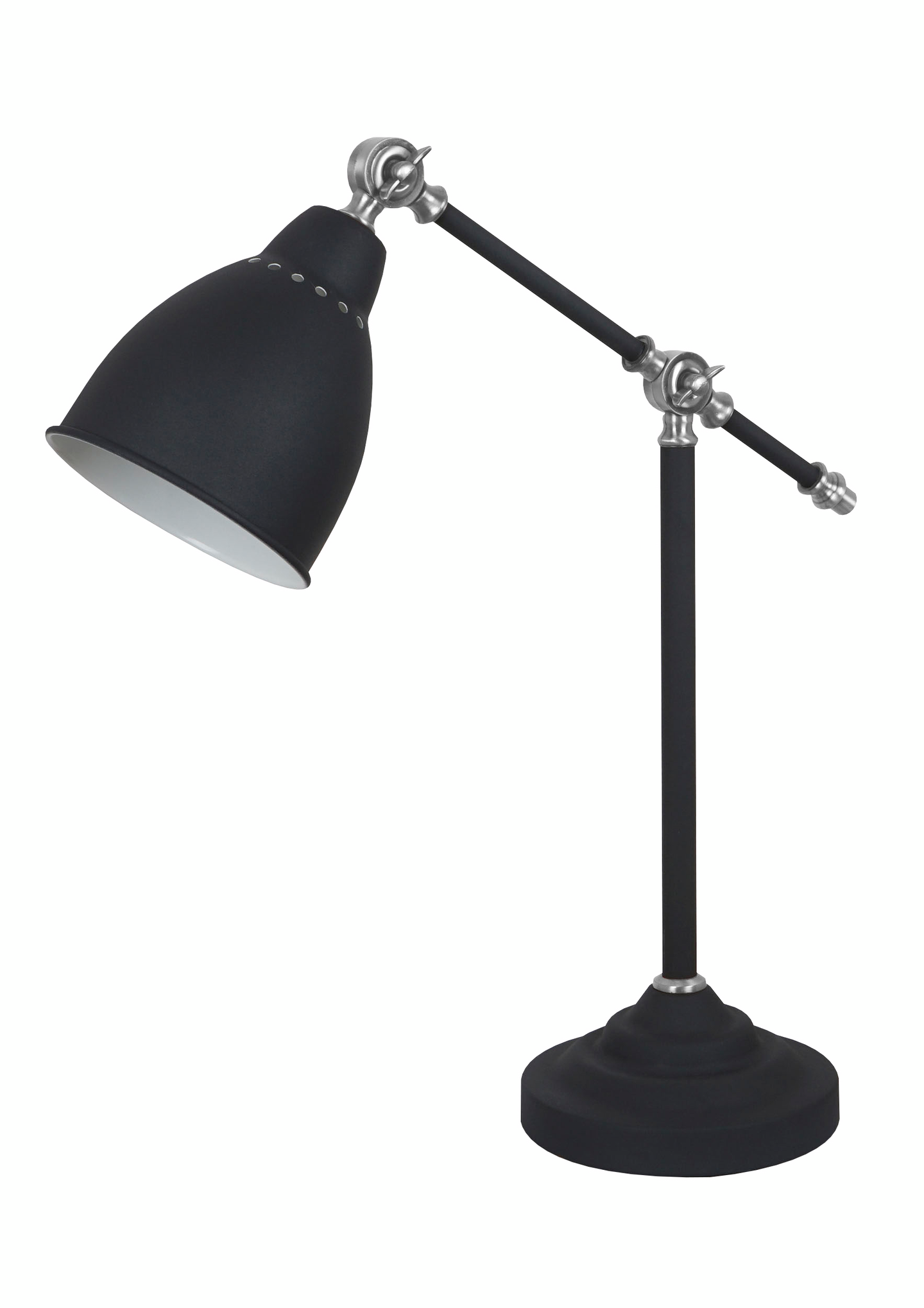 Pöytävalaisin Airam Sansa E27 musta/hopea