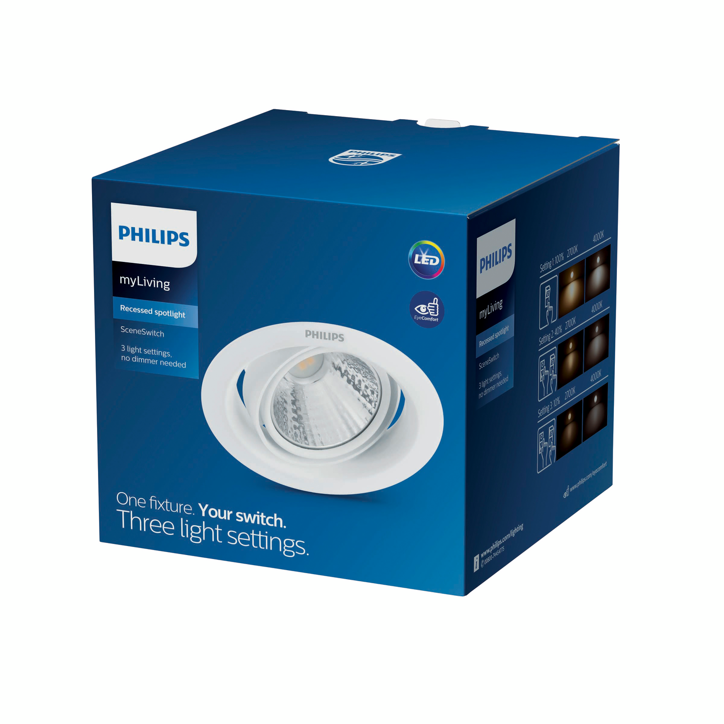 Uppospotti Philips Pomeron Sceneswitch 400lm 7W 4000K