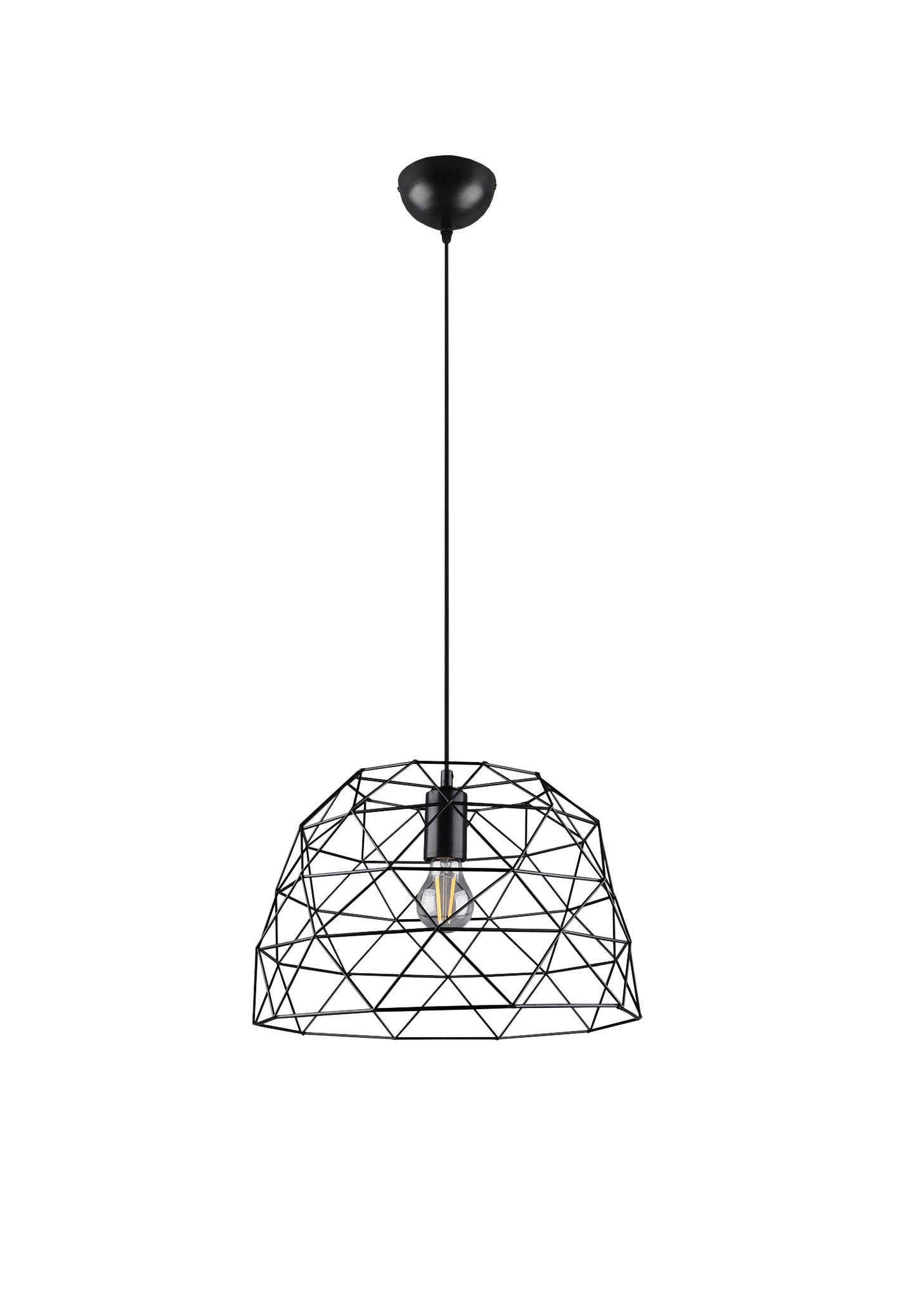 Riippuvalaisin TRIO Haval 38cm mattamusta E27