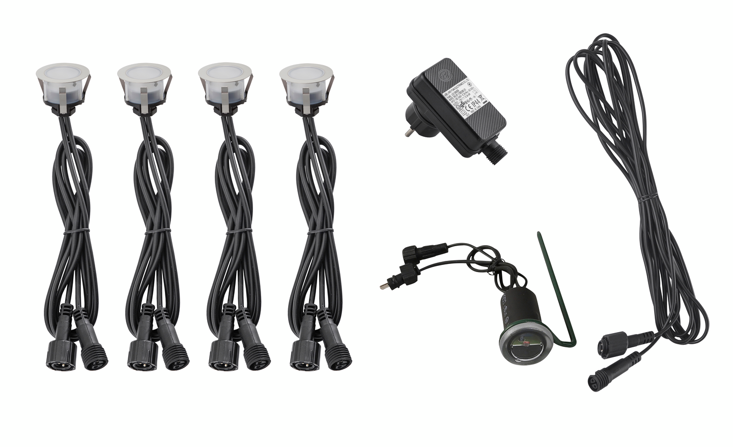 Terassivalosarja Led Energie 4x0,4W 3000K IP44/IP65