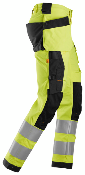 Housut Snickers Hi-Vis 6243-6604 huomiokeltainen-musta