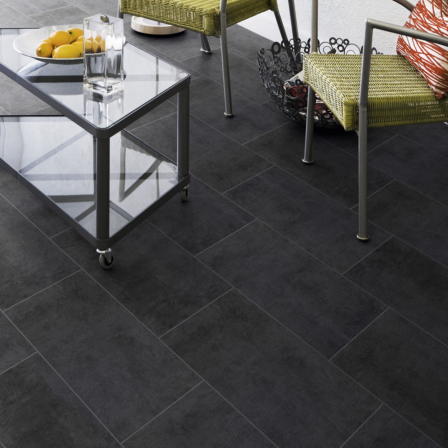 Lattialaatta Goodiy Beton 30,5x61 pakkasenkestävä antrasiitti 1,49m²