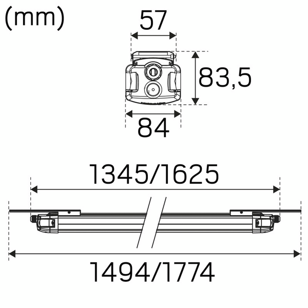 Teollisuusvalaisin Hide-a-lite Liteline IP65 1200mm 4000K