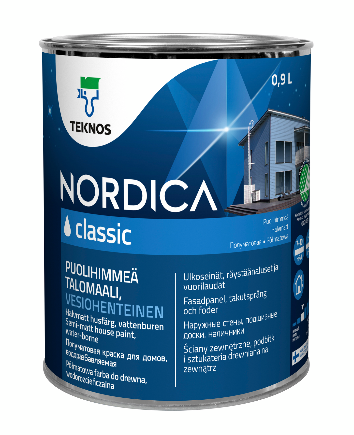 Nordica Classic Talomaali 0,9l PM1 valkoinen