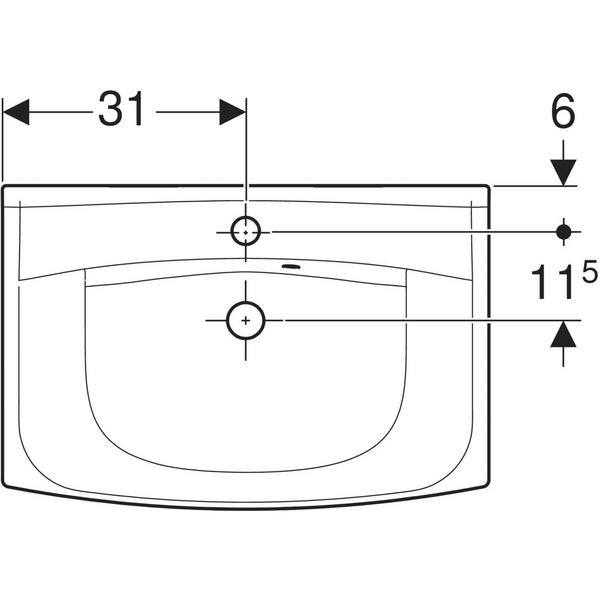 Tasoallas IDO Light Compact L62 S41,5cm hanareikä ylivuotoaukko