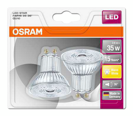 Led-kohdelamppu Osram Star PAR16 230lm 827 GU10