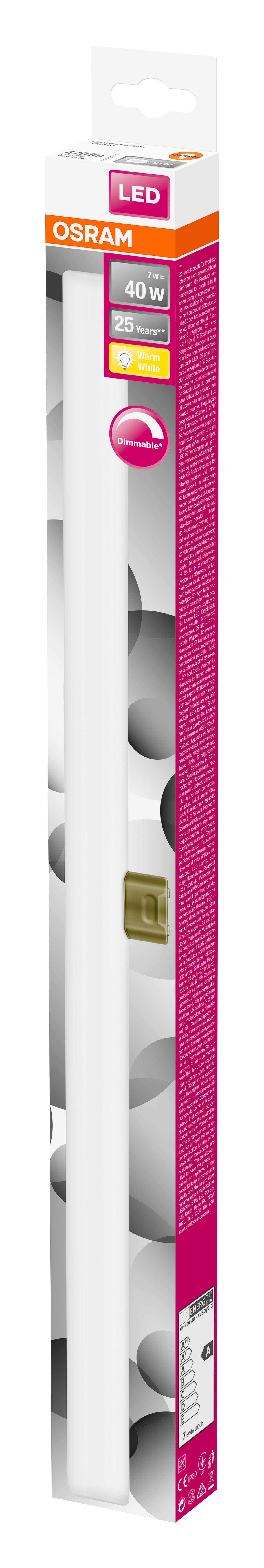 LYSRÖR LED 7W 500MM MATT ENSOCKLAD DIMBAR OSRAM