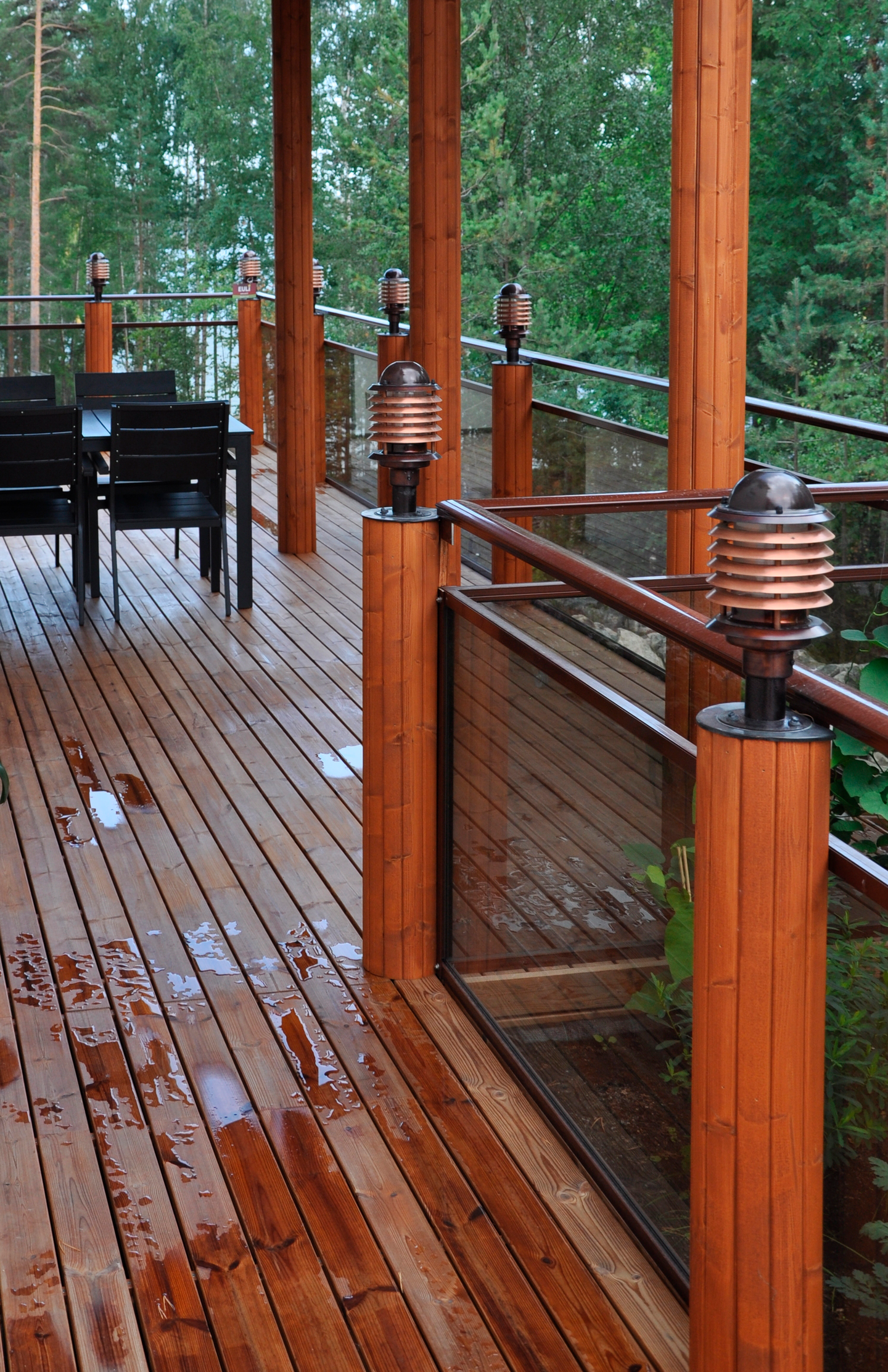 Terassilauta PROF kestopuu ruskea sileä 28x95x4500 NTR/AB