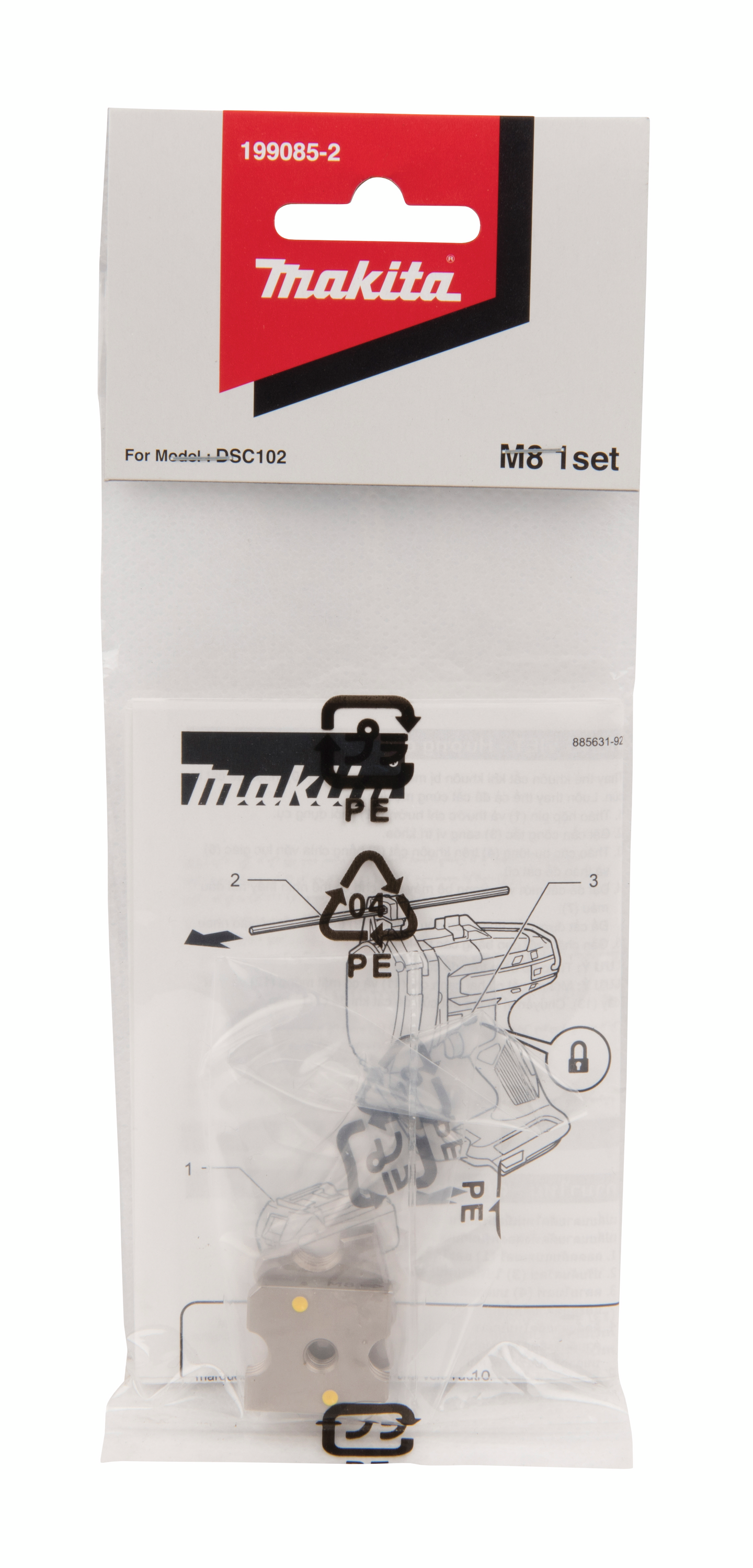 Teräsarja Makita M8 kierretankoleikkuriin DSC102