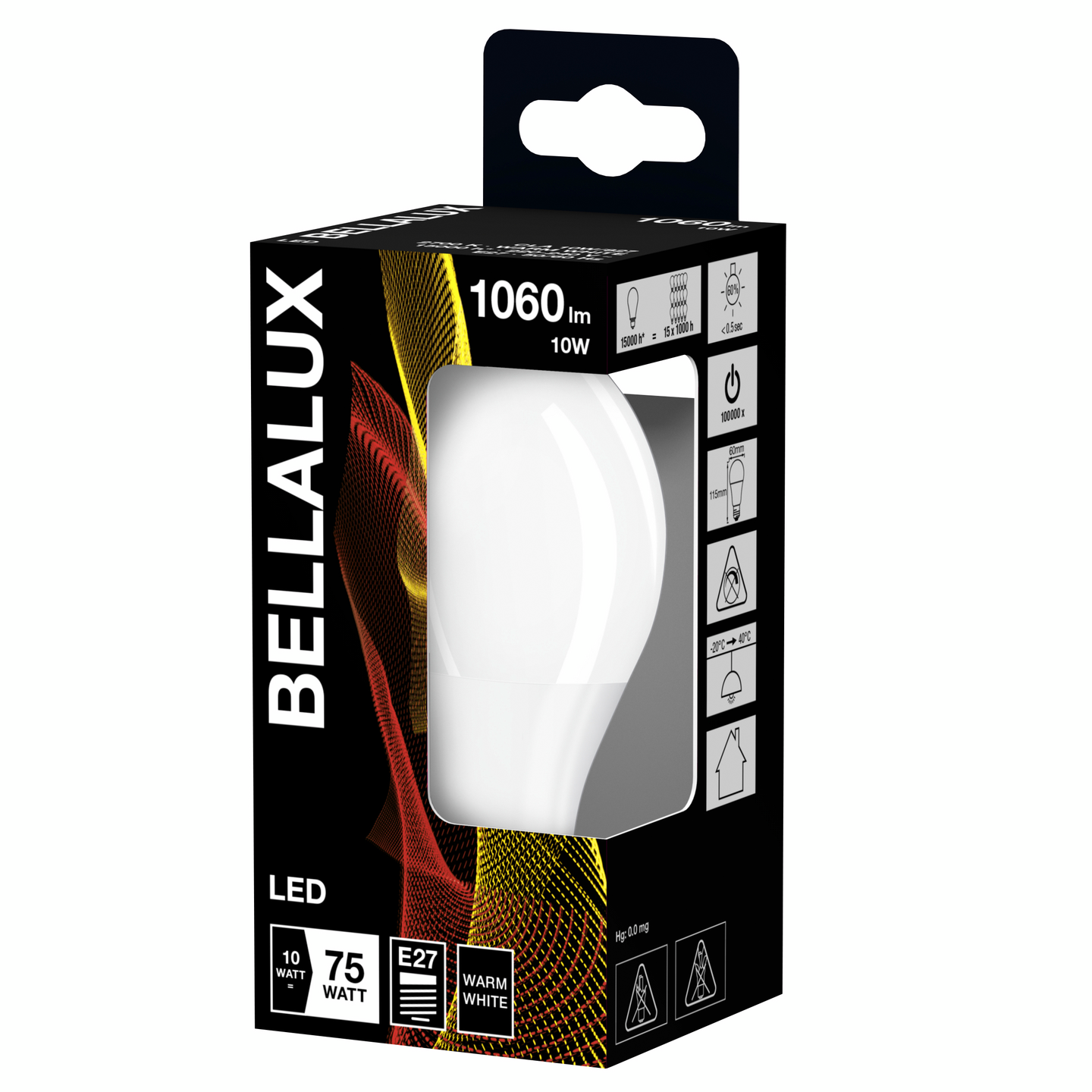 Led-lamppu Bellalux 1060lm 827 E27