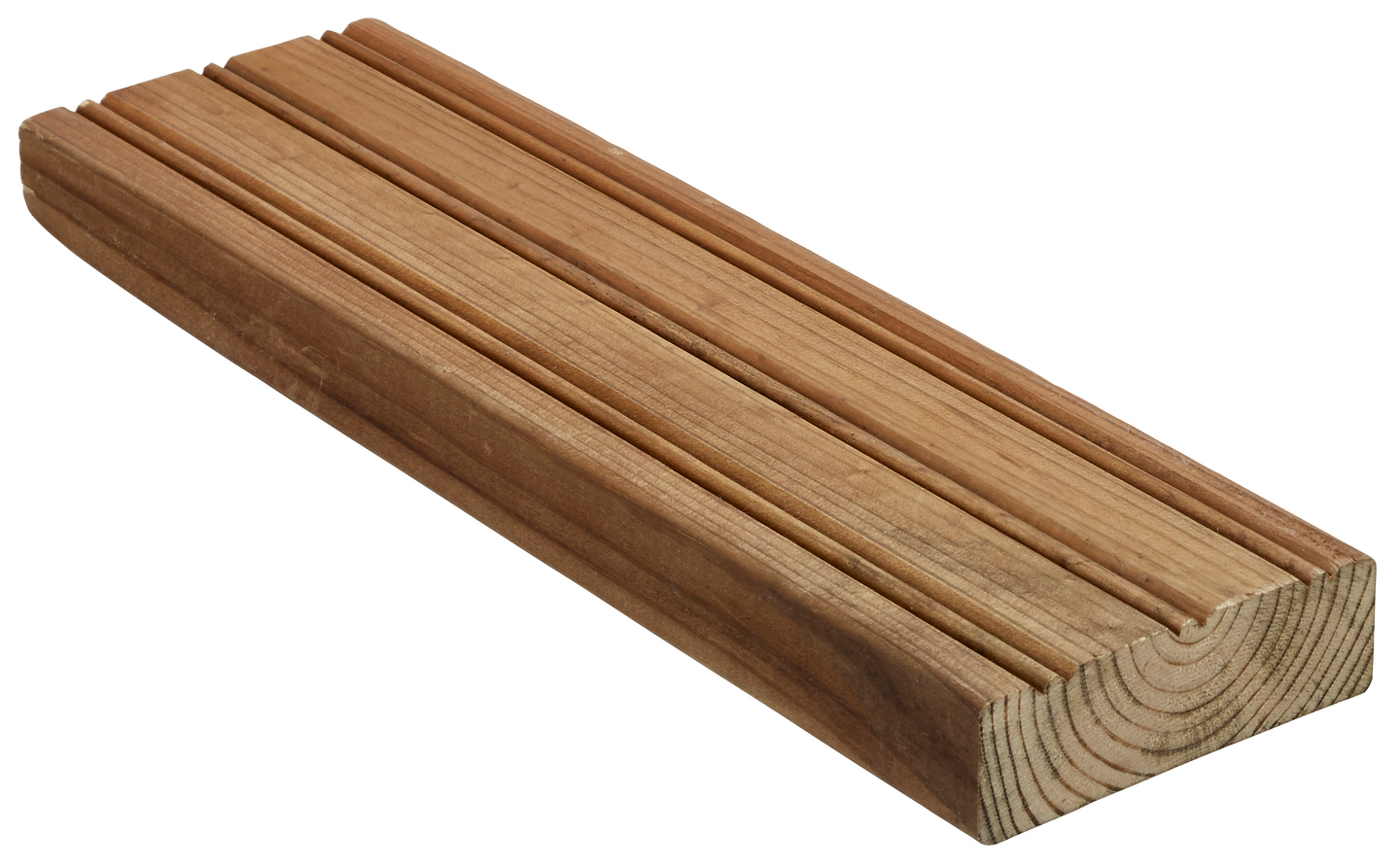 Terassilauta kestopuu uritettu AB-luokka ruskea 28x95x5400mm