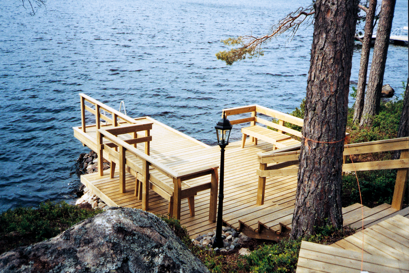 Terassilauta kestopuu sileä AB-luokka vihreä 28x120x3900mm