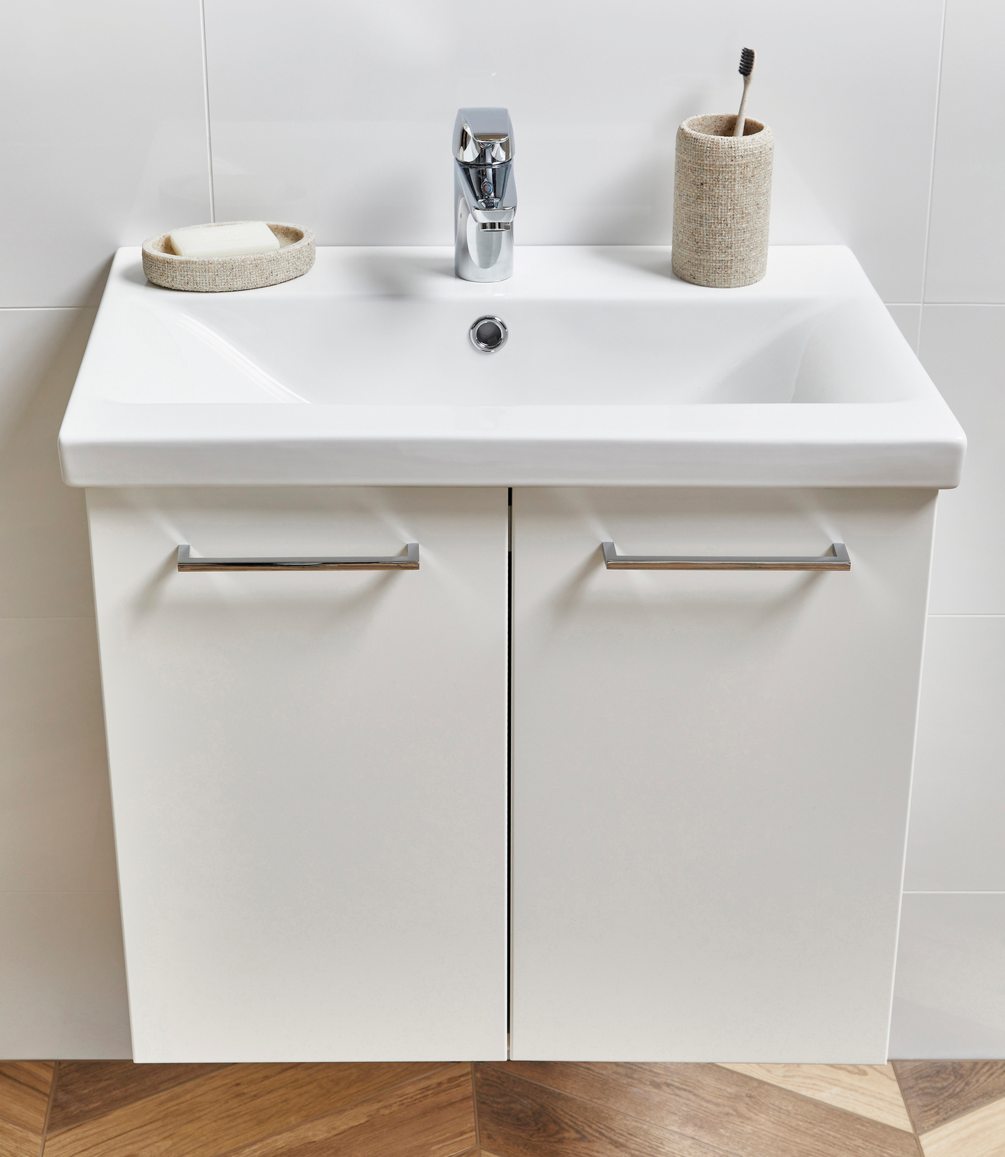 Allaskaappi Cello Wave L59cm S38cm valkoinen 2 ovea