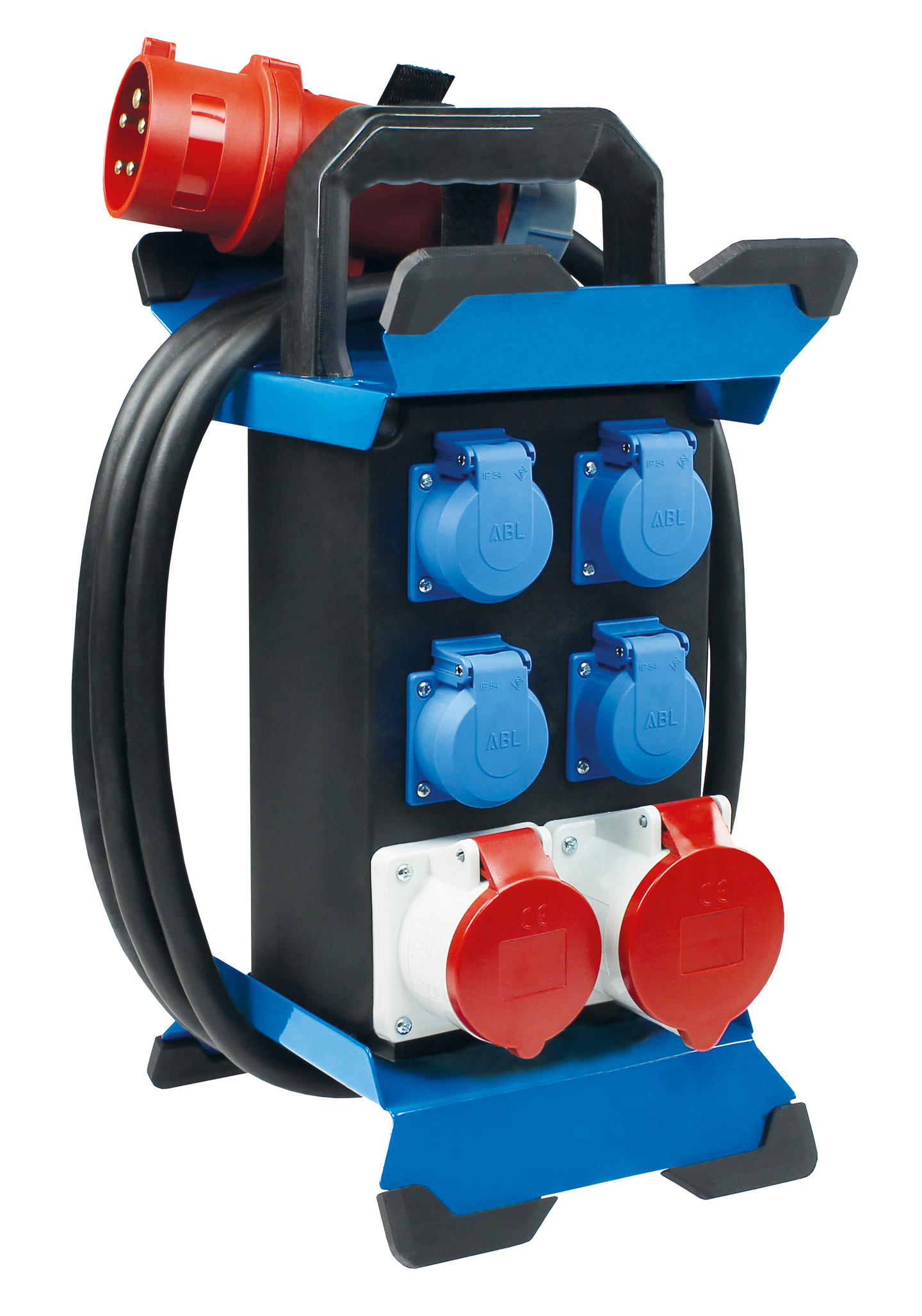 Työmaan alakeskus Schwabe 32A 4XSCH+16A+vikav/4m