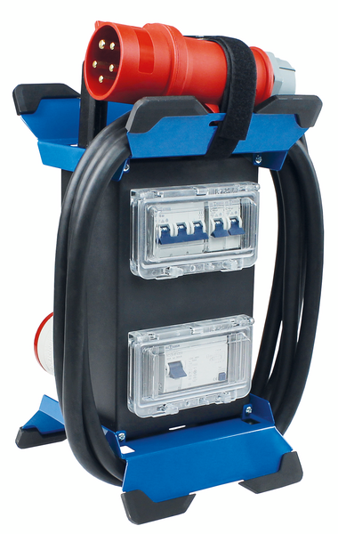 Työmaan alakeskus Schwabe 32A 4XSCH+16A+vikav/4m