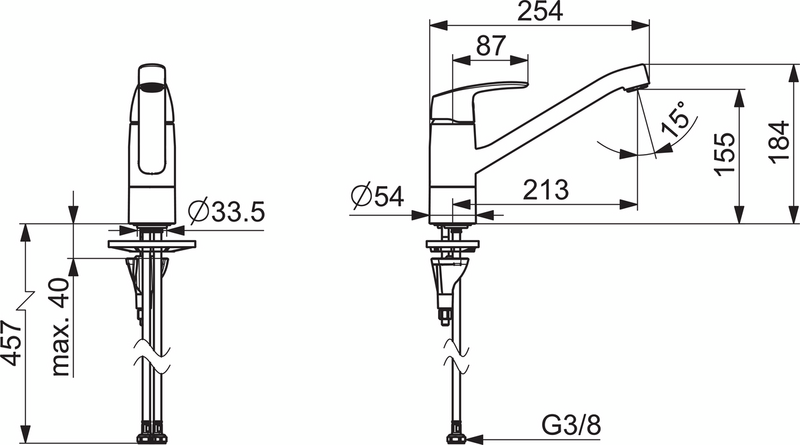 Keittiöhana Oras 1030FS-104 Safira Eco