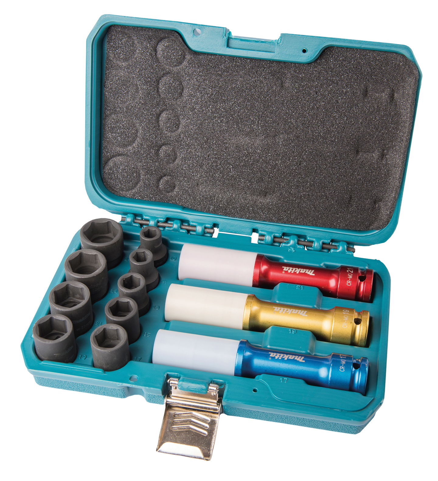 Voimahylsylajitelma Makita 1/2, 150/38mm hylsyt, koot 10-24mm