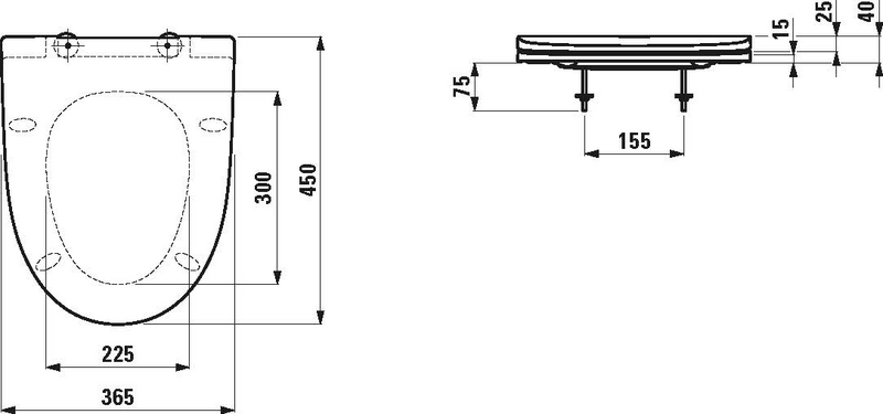 Wc-istuinkansi LAUFEN Kompas Pro-N kova valkoinen SC/QR