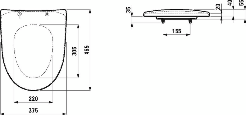 Wc-istuinkansi LAUFEN Kompas Pro-N vakio pehmeä valkoinen