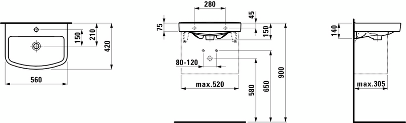 Pesuallas LAUFEN Kompas 560