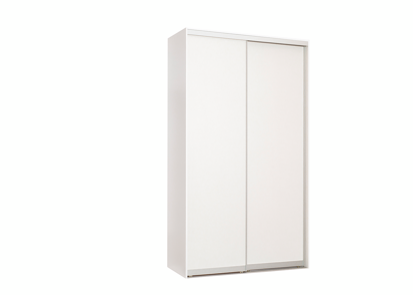 Liukuovikaapisto Cello 1400 valkoiset levyovet