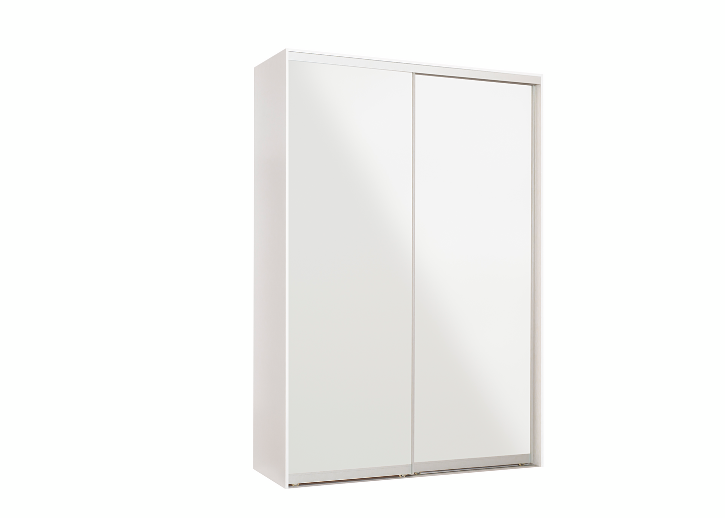 Liukuovikaapisto Cello 1600 valkoiset lasiovet