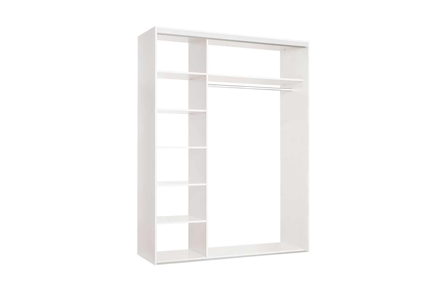 Liukuovikaapisto Cello 1774 valkoiset levyovet