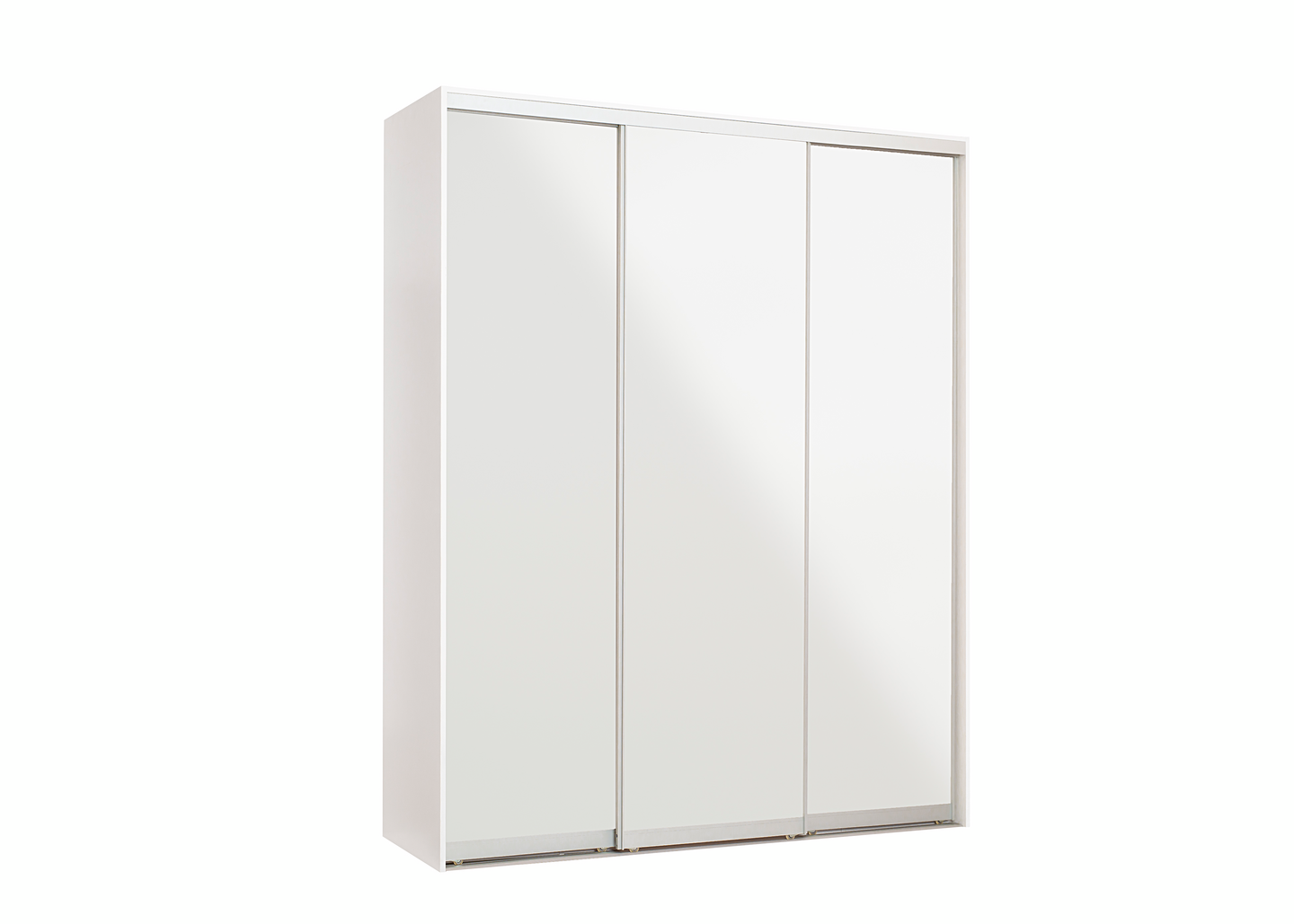 Liukuovikaapisto Cello 1874 valkoiset lasiovet