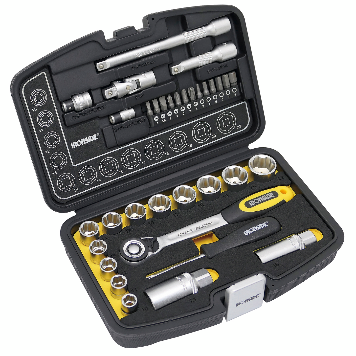 Hylsysarja Ironside 3/8in 34-osainen