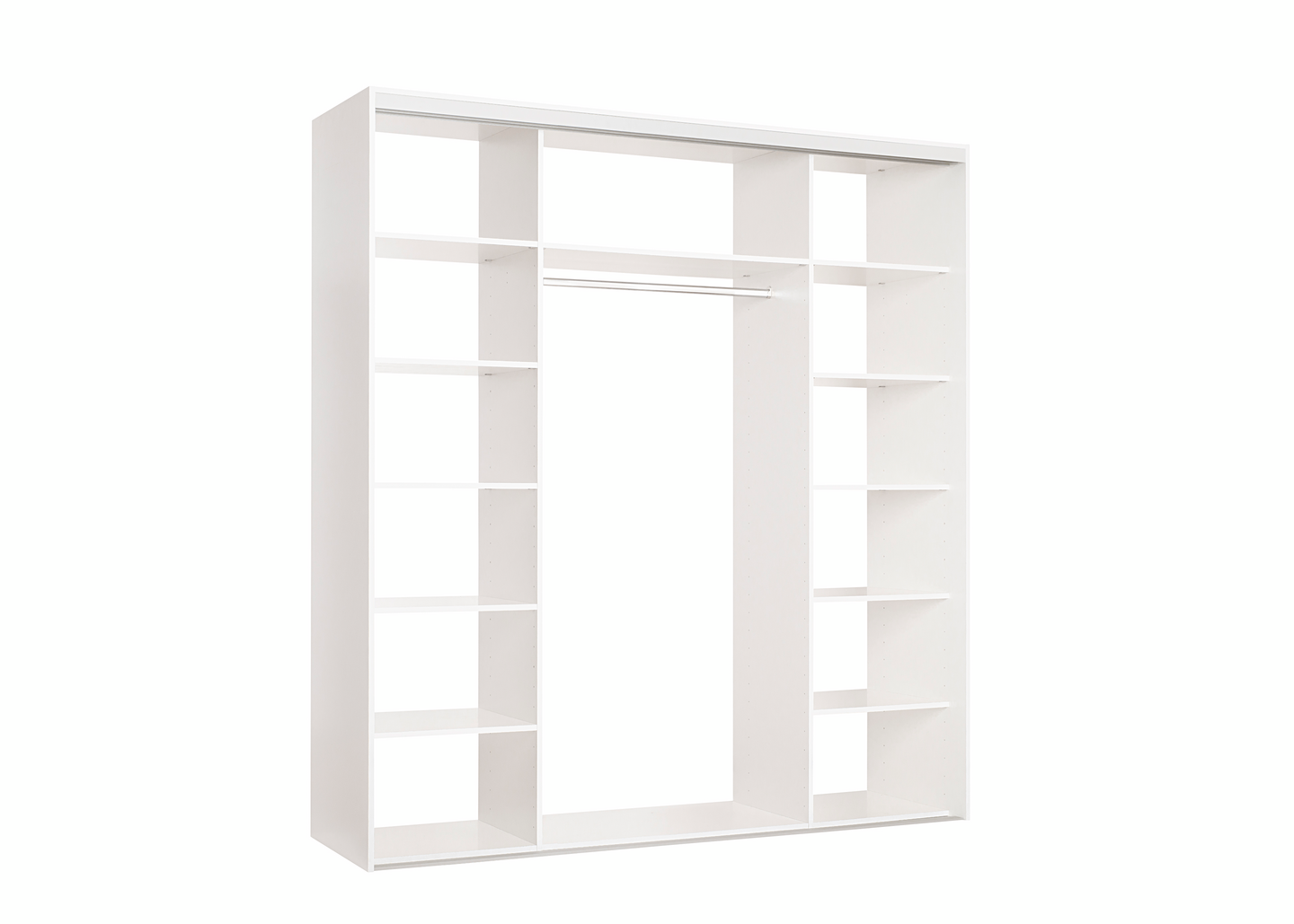 Liukuovikaapisto Cello 2074 valkoiset levyovet