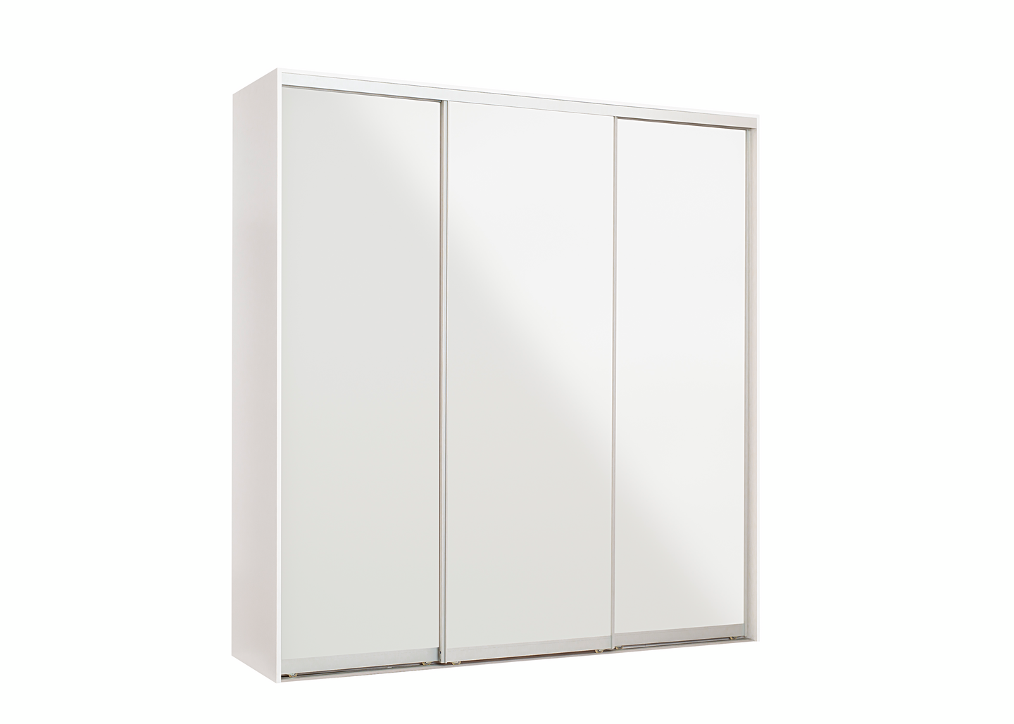 Liukuovikaapisto Cello 2174 valkoiset lasiovet