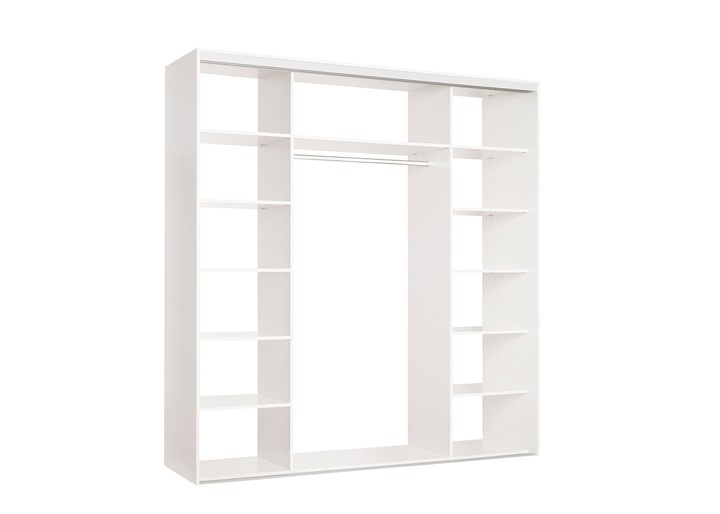 Liukuovikaapisto Cello 2174 valkoiset levyovet