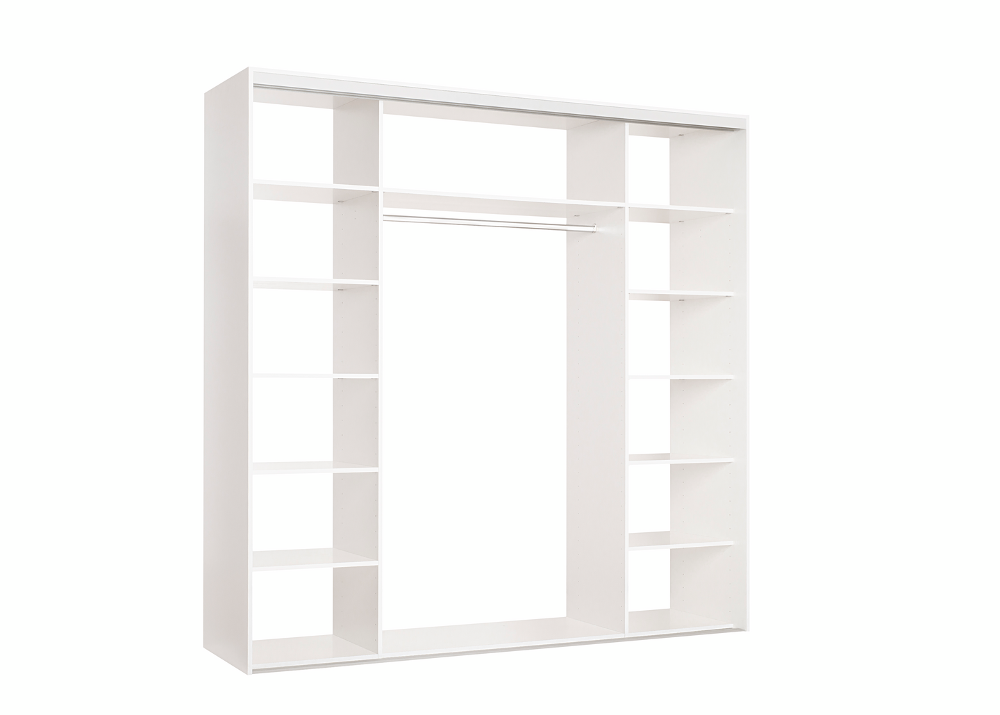 Liukuovikaapisto Cello 2374 valkoiset levyovet