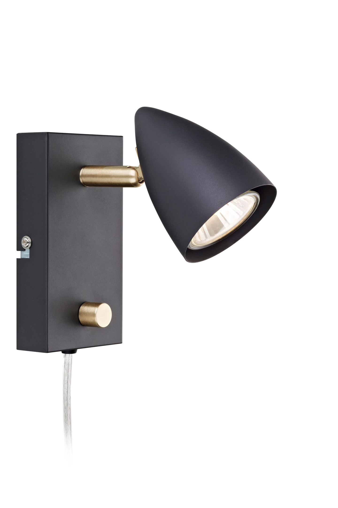 Seinävalaisin Markslöjd Ciro GU10 ja himmennin musta