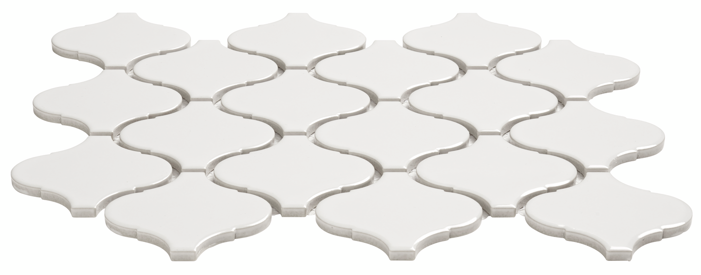 MOSAIK FLAME CELLO 28X24,6 WHITE GLOSSY/ARK, (K)10 ARK/KRT